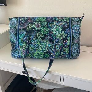 Vera Bradley Large Duffle in Blue Rhaposdy - Retired Print - GUC